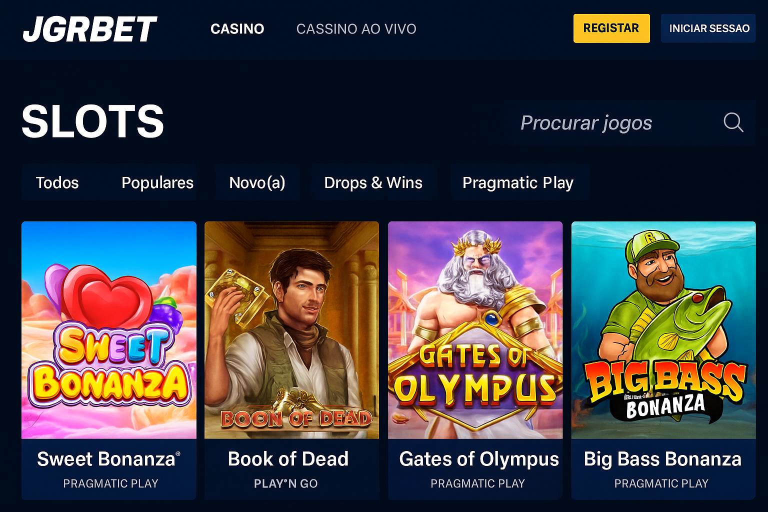 Jogos de Slot no Casino Online JGRBET